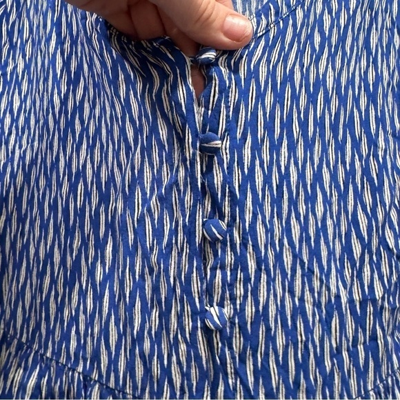 Anthropologie Maeve Lila Tiered Long Sleeve Blouse Blue Medium boho Fall - Picture 8 of 11